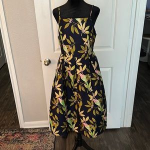 Fit and flare skinny strap dress